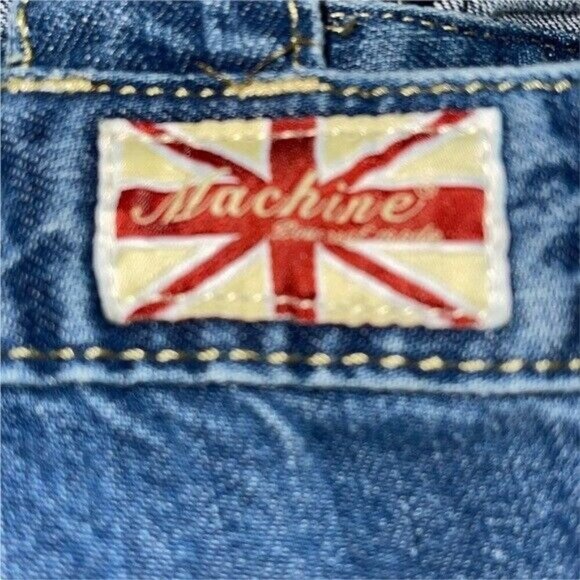 Machine Pour Neuf Mode Super Bibs Overalls Jeans Distressed Women's Size 26 - Picture 8 of 8